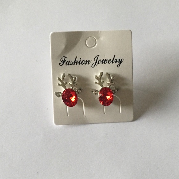 Rudolph the Red Reindeer Earrings - Picture 2 of 4